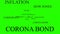 Coronabond coronavirus cells covid-19 influenza with color of europe euro, concept of corona bond crisis for economy finance