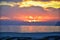 Coronado Beach in San Diego by the Historic Hotel del Coronado, at sunset with unique beach sand dunes, panorama view of the Pacif