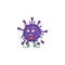Coronavirinae mascot design concept showing angry face