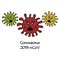 Coronavirus 2019-ncov cartoon cells hand drawn doodle illustration isolated