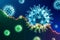 Coronavirus 2019-nCov cells and falling charts