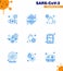 Coronavirus 2019-nCoV Covid-19 Prevention icon set vacation, airplane, disease, infect, disease