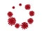 Coronavirus 2019-nCov novel 3D render infection concept. Flu outbreak and Covid-19 influenza as dangerous flu strain