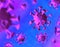 Coronavirus 2019-nCov novel coronavirus concept molecules. SARS-CoV-2. Microscope virus close up. 3d rendering