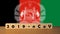 Coronavirus 2019-nCov words made of wood blocks. Covid 19 concept background with Afghanistan flag