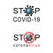 Coronavirus 2019-nCoV world stop icon. Corona virus map banner. Planet 3D sign isolated white background. Stop pathogen