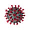 Coronavirus 3d realistic model isolated on white background. Coronavirus cell, wuhan virus disease