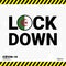 Coronavirus Alegeria Lock DOwn Typography with country flag