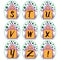 Coronavirus alphabet set. stuvwxyz letters. Stay Home. Quarantine. Lettering type characters showing virus protection.