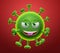 Coronavirus Angry Face 3D Cartoon Render