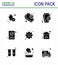 Coronavirus Awareness icon 9 Solid Glyph Black icons. icon included event, virus, skull, patogen, infection