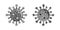 Coronavirus bacteria bell sign. Sars-cov-2, 2019-ncov novel coronavirus. Covid-19 disease