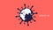 Coronavirus Bacteria Cell Icon Word Pandemia Concept.