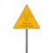 Coronavirus Biohazard Danger Road Sign. Covid-19 Warning 3D Render