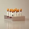 Coronavirus blood sample test tubes with light background