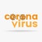 Coronavirus Cartoon Heads with Orange Lower Case Letters