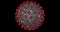Coronavirus cell COVID-19 close up on black background. 3D rendering   with alpha chanel 3D illustration