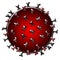 Coronavirus cell COVID 19, sickness flu strain COVID-19, COVID