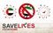 Coronavirus cell with United Arab Emirates flag and map. Stop COVID-19 sign, slogan save lives stay home with flag of UAE