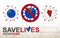 Coronavirus cell with US State Nevada flag and map. Stop COVID-19 sign, slogan save lives stay home with flag of Nevada