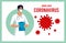 Coronavirus in China. Novel coronavirus 2019-nCoV Concept illustration, global pandemic, an epidemic of a new virus