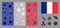 Coronavirus Collage France Flag