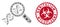 Coronavirus Collage Genetics Icon with Grunge Genitalium Mycoplasma Seal