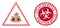 Coronavirus Collage Shit Warning Icon with Distress Violation Notice Seal