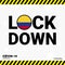 Coronavirus Colombia Lock DOwn Typography with country flag