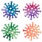 Coronavirus colorful vector icon. Virus cell. COVID-19. 2019-nCoV.