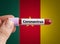 Coronavirus concept with cameroon flag