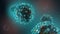 Coronavirus Covid-19 3D Render Animation Microscopic Colored Virus