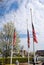 Coronavirus, COVID-19, American Flags, Half Staff, Rutherford, NJ, USA