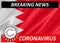 Coronavirus COVID-19 on Bahrain Flag