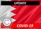 Coronavirus COVID-19 on Bahrain Flag