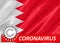 Coronavirus COVID-19 on Bahrain Flag