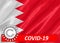 Coronavirus COVID-19 on Bahrain Flag