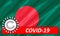 Coronavirus COVID-19 on Bangladesh Flag