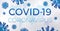 Coronavirus COVID-19 blue banner - Worldwide epidemic concept