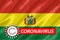 Coronavirus COVID-19 on Bolivia Flag