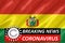 Coronavirus COVID-19 on Bolivia Flag