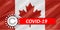 Coronavirus COVID-19 on Canada Flag