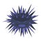 Coronavirus COVID-19 cell in blue tone. Virus cell. Danger microorganism symbol vector illustration. Coronavirus