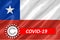 Coronavirus COVID-19 on Chile Flag