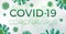Coronavirus COVID-19 green banner - Worldwide epidemic concept