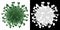 Coronavirus COVID-19, Microscope virus, SARS pandemic, alpha Isolated