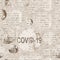 Coronavirus Covid-19 news scratched grunge newspaper old paper background