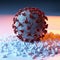 Coronavirus COVID-19 outbreak pandemic disease infection  concept with disease cells and drug pills close up 3d render