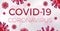 Coronavirus COVID-19 red banner - Worldwide epidemic concept