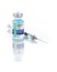 Coronavirus COVID-19 Vaccine Vial and Syringe On Reflective White Background